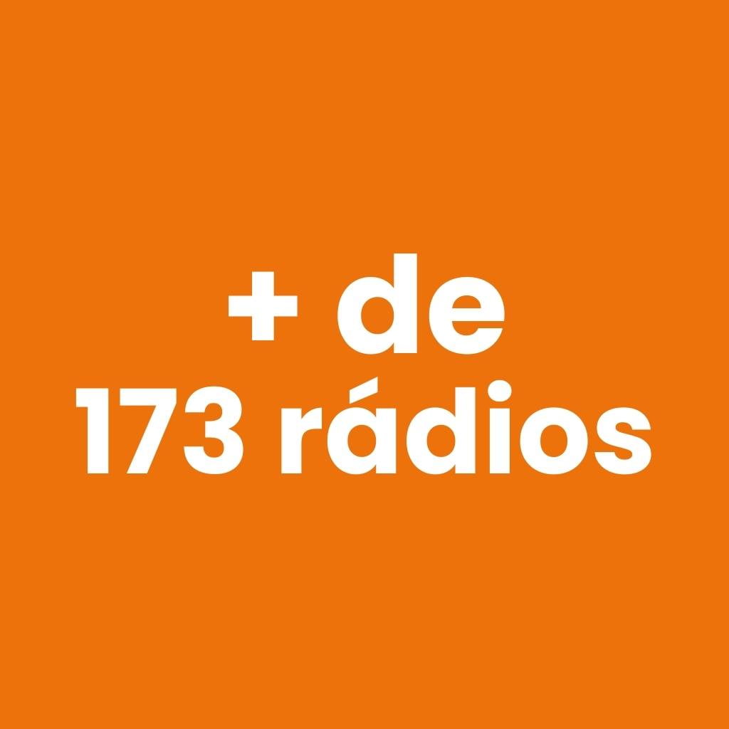 Imagem com o dizer: mais de 173 rádios
